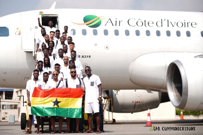 #MAXAFCON2023 UPDATES: Black Stars depart for Abidjan in stunning outfits (Photos)