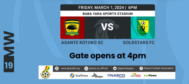 #GhanaPremierLeague: Asante Kotoko versus Bibiani Goldstars - Matchday 19 Preview